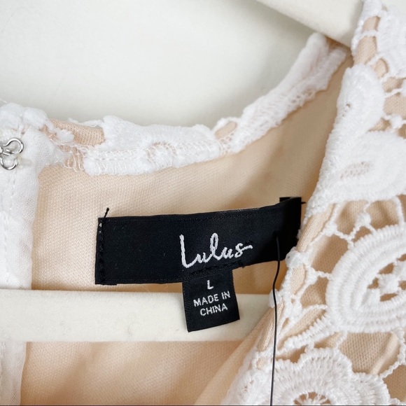 Lulus White Crochet Lace Short Sleeve Mini Dress - Picture 9 of 16